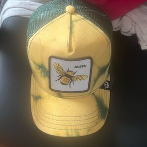 Green and yellow THE FARM HAT